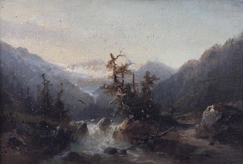 A mountain stream, Johann Hermann Carmiencke